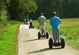 Segwayfahrergruppe