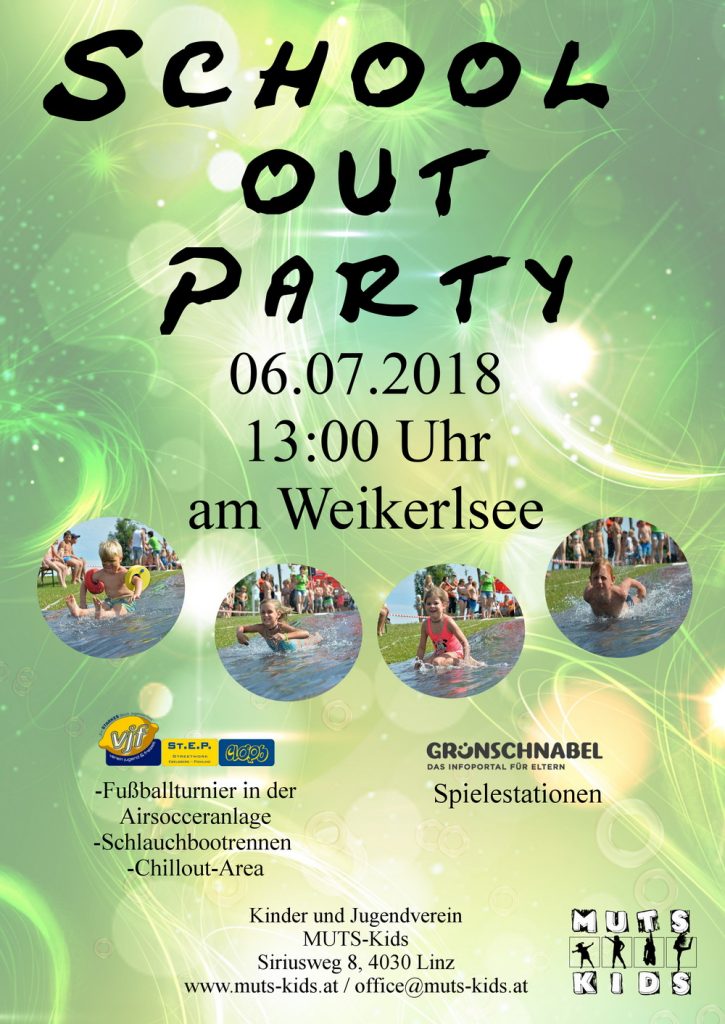 Plakatvorlage A1 school out party