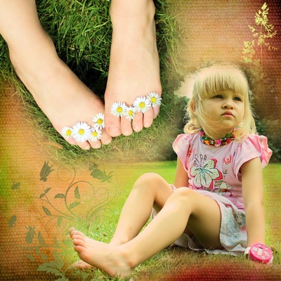 Bild: Kind mit bloßen Füßen