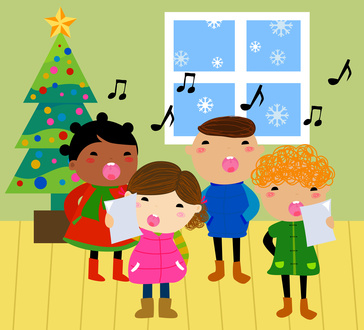 Bild: Figuren singen zu Weihnachten